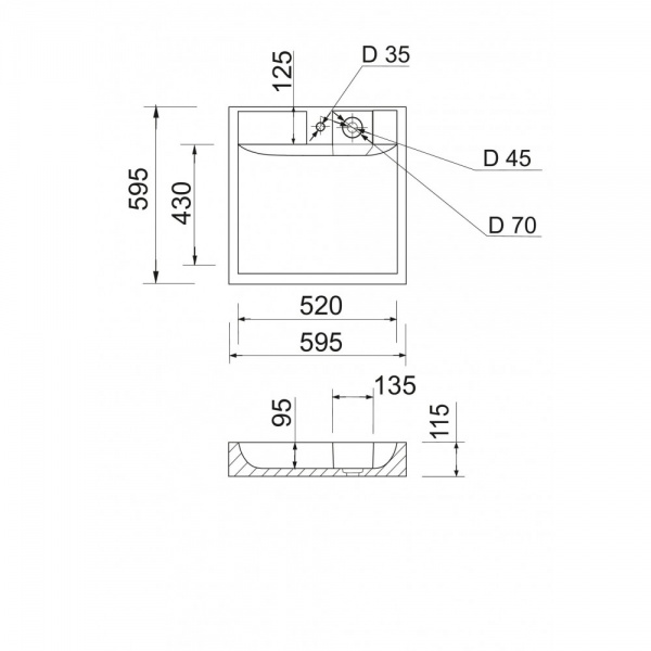 Умывальник над стиральной машиной Adamant WASHER white-01