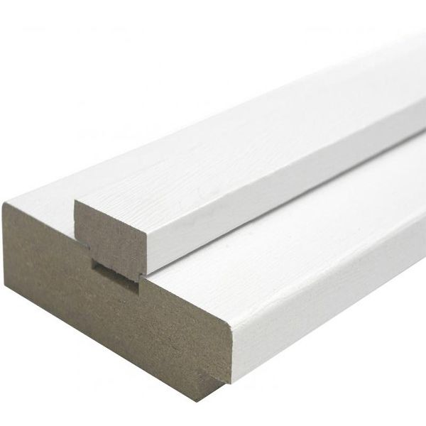 Дверная коробка ОМіС ПВХ под добор ПВХ 80х33 мм белый