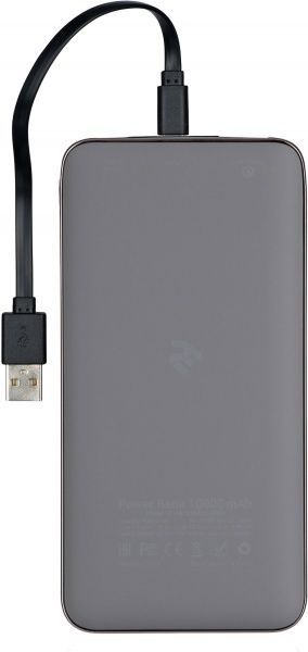 Внешний аккумулятор (Powerbank) 2E 10000 mAh grey (2E-PB1036AQC-GREY) Quick Charge 3.0 