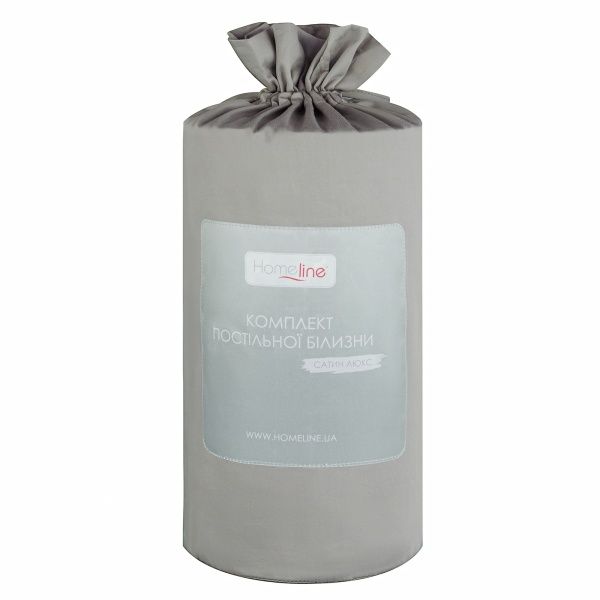 Комплект постільної білизни Люкс євро сірий Home Line 
