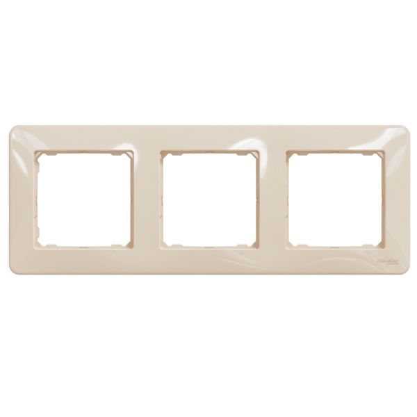 Рамка тримісна Schneider Electric Sedna Design універсальна бежевий SDD312803
