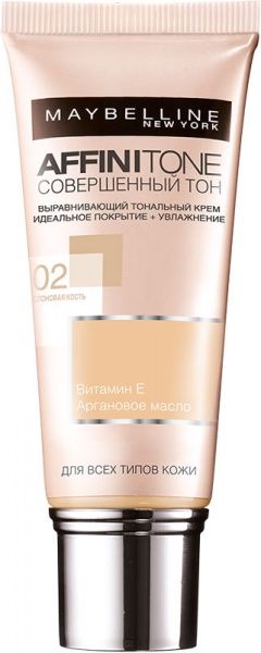 Тональний крем Maybelline New York Affinitone №02 слонова кістка 30 мл