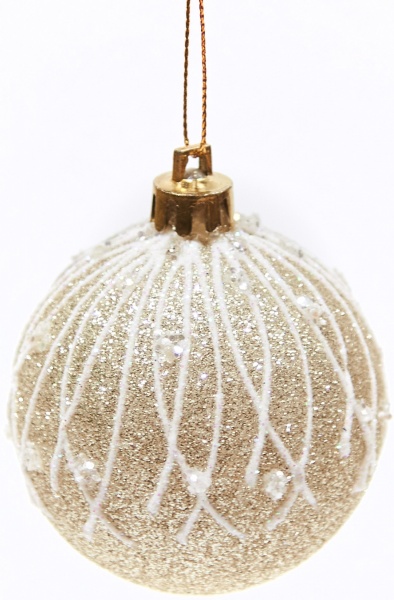 Шар новогодний Искра золотистый