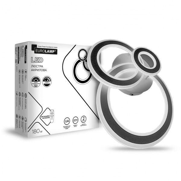 Люстра світлодіодна Eurolamp A20 180 Вт білий LED-LR-180-A20 