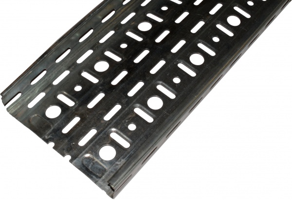 Лоток перфорований металевий 200x50 мм (0,7) L-3 м білий цинк