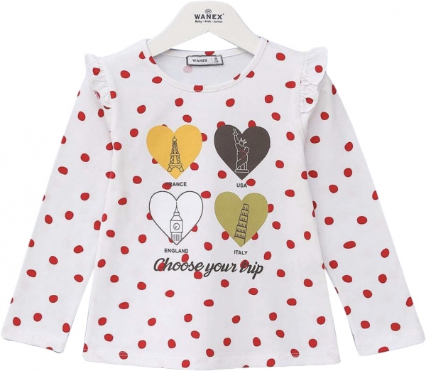 Реглан для девочки Wanex 31647 р.86 синий 