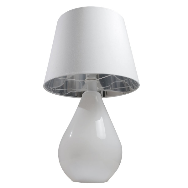 Настольная лампа декоративная TK Lighting Lacrima 5453 1x15 Вт E27 белый с серебристым 