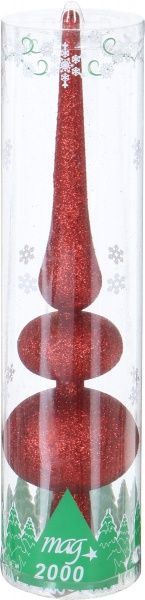 Верхівка для ялинки матова червоний 