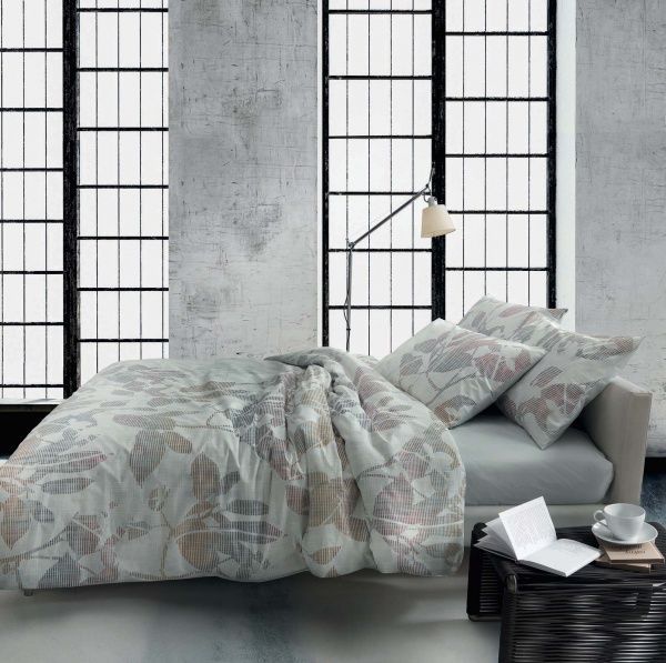 Комплект постельного белья Papier семейный белый с серым Gabel 