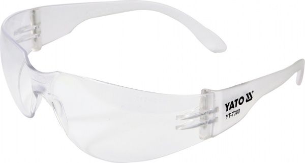 Окуляри захисні YATO відкриті, прозорі 12/240 YT-7360