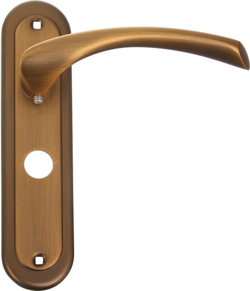 Замок врізний з ручками Blazer санвузловий MACC WC 47,5 мм матова бронза