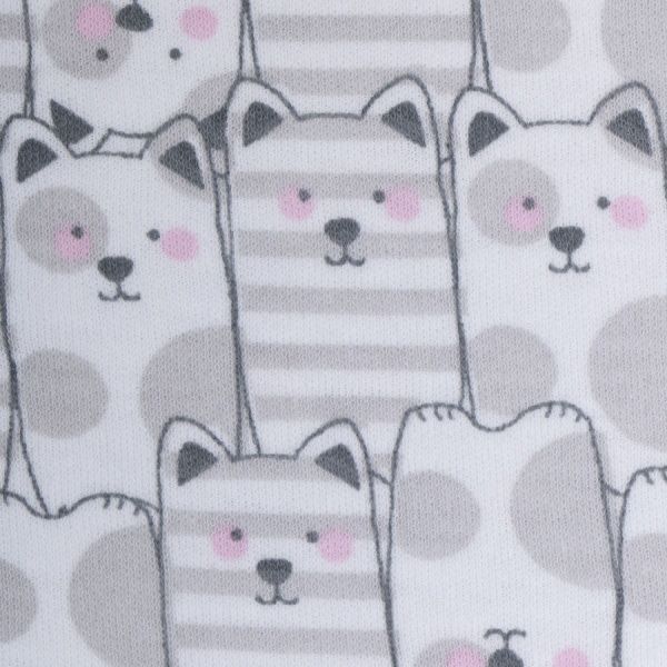 Комплект Фламинго Котики бело-серый р.68 675-222-19 