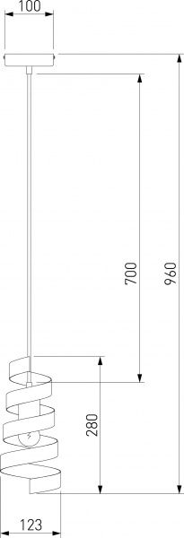 Підвіс Strotskis Storm 1x40 Вт E27 чорний 50058/1 