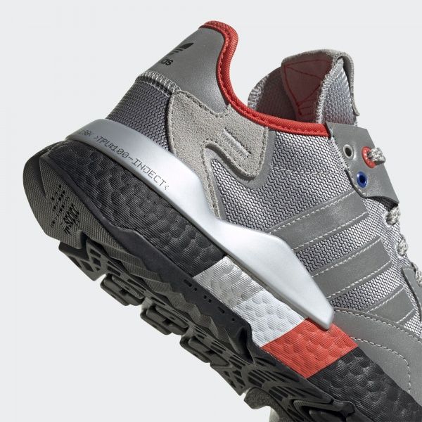 Кроссовки Adidas NITE JOGGER FV3787 р.9,5 серебристый