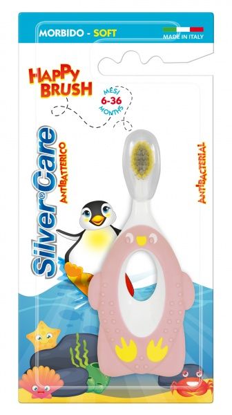 Дитяча зубна щітка Silver Care Happy Brush 6-36 місяців м'яка 1 шт.