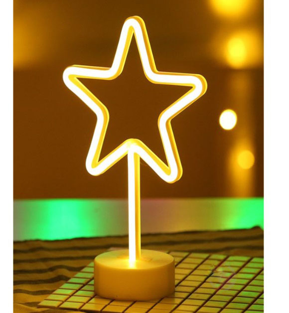 Настольная лампа Luna Neo Звезда 1x1,7 Вт без цоколя желтый