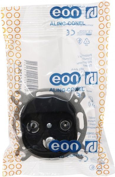 Розетка TV+R+SAT Aling-Conel Eon черный E612S.E1