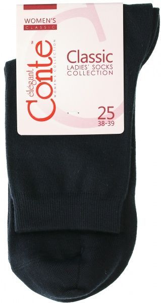 Шкарпетки жіночі Conte Classic р. 25 графітовий 13С-64СП 