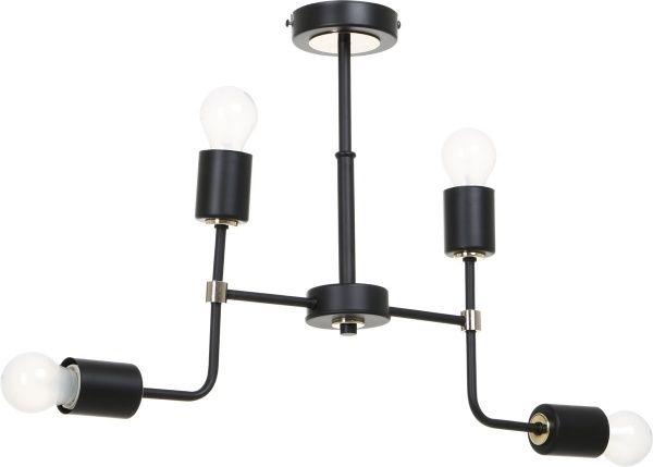 Люстра ALFA Transformers 4x60 Вт E27 черный 24874 