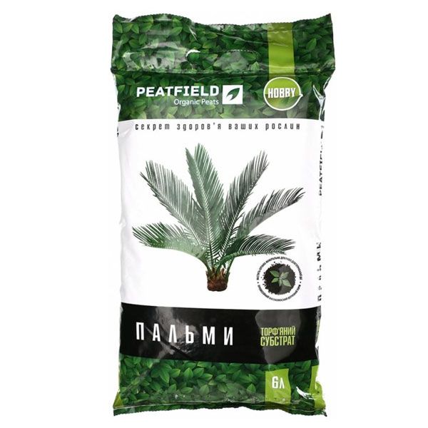 Субстрат торфяной PEATFIELD для пальм 6 л
