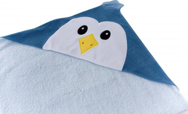 Полотенце-уголок Sasha Пингвинчик голубой 130/2 