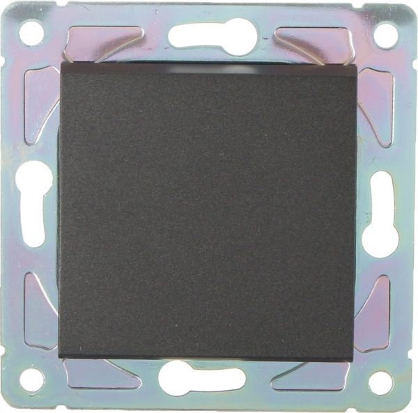 Механизм выключателя одноклавишный HausMark Alta без подсветки 10 А 220В черный SNG-SWP.SQ20MG1W1-BK