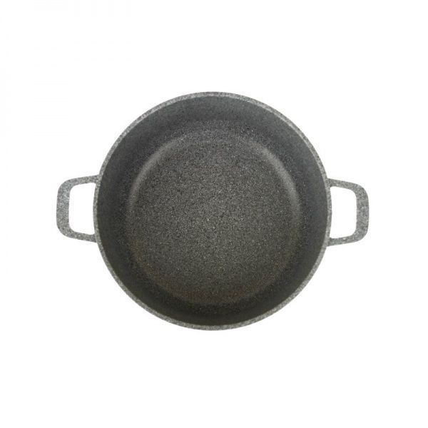 Кастрюля с крышкой с антипригарным покрытием 4 л Гранит Грей К404РС Biol