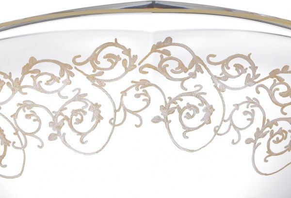 Блюдо декоративное прозрачная с золотом 31,4х16,4 см Combi