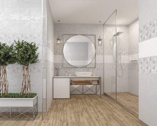 Плитка InterCerama Opus сірий світлий 3090 213 071-1 30x90 