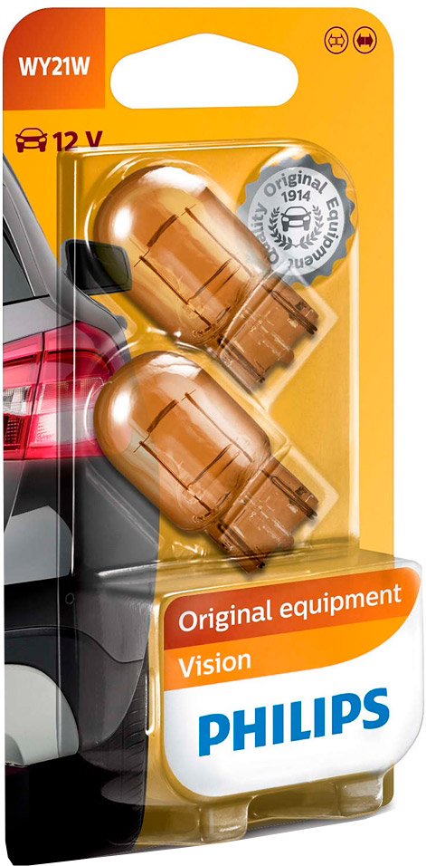 Автолампа накаливания Philips Vision WY21W 21 Вт 2 шт.(12071B2)