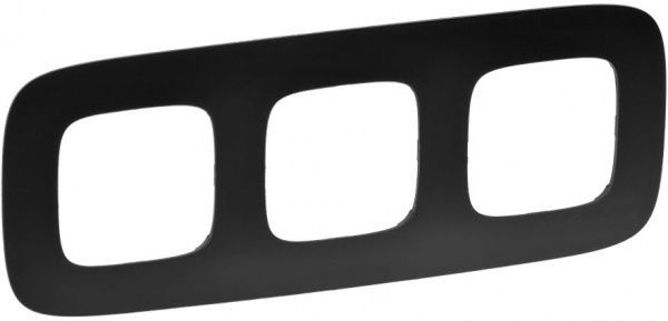 Рамка трехместная Legrand Allure универсальная матовый черный 754403