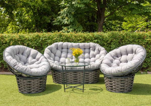 Комплект меблів розкладний Українські конструкції Мамасан сірий 