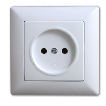 Розетка без заземления Gunsan Visage IP20 белый