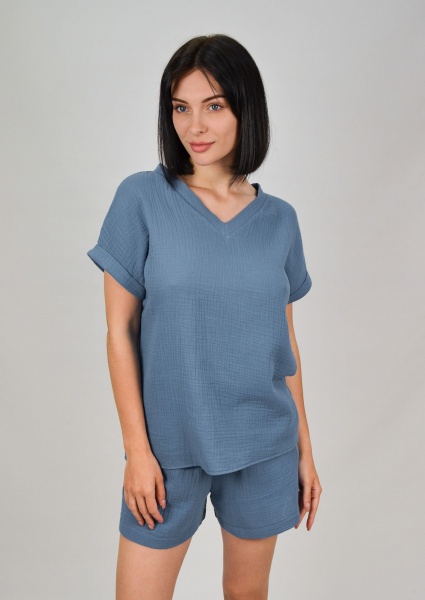 Джемпер Roksana Muslin №1133 р. 54 голубой