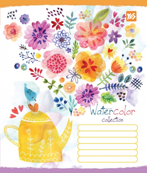 Комплект тетрадей Flower patterns 12 листов в клетку 25 шт. YES