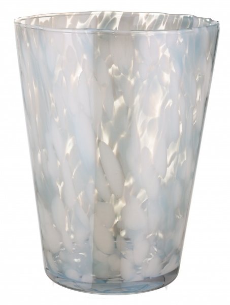 Ваза стеклянная Wrzesniak Glassworks Confetti опал 24 см прозрачный голубой 