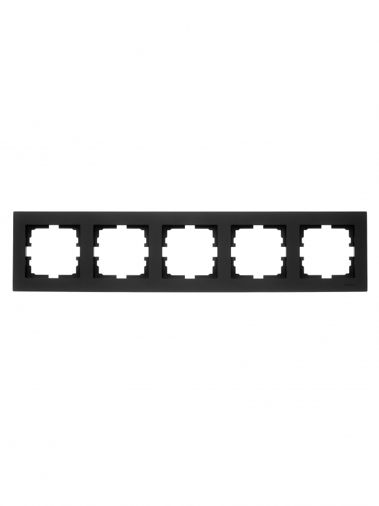 Рамка пятиместная Lezard Vesna горизонтальная антрацит 742-4200-150