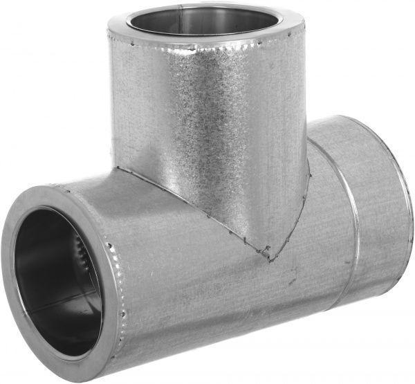 Тройник термо 1 мм нерж/оц Ф160/220 мм 87°LIRA-LTD 