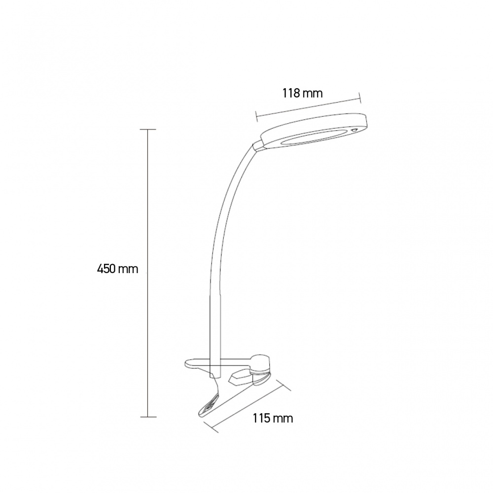 Настольная лампа офисная Eurolamp 6 Вт без цоколя белый LED-TLP-6W(white)