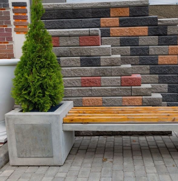 Лавка паркова Direct з накладкою concrete 2,4 м 