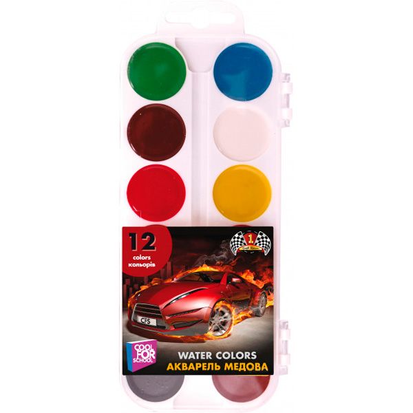 Краска акварельная Cool For School Best Race 12 цветов