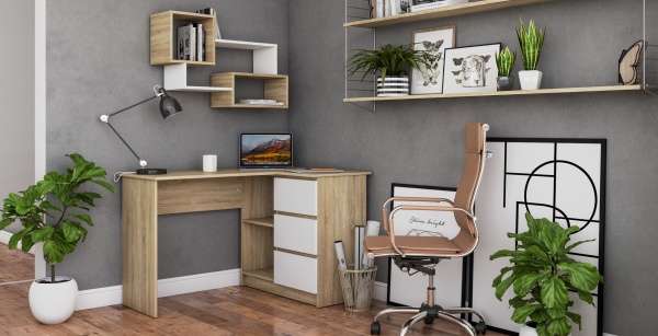 Полиця Грейд Мікс Преміум 850x550x250 мм дуб сонома/німфея альба 