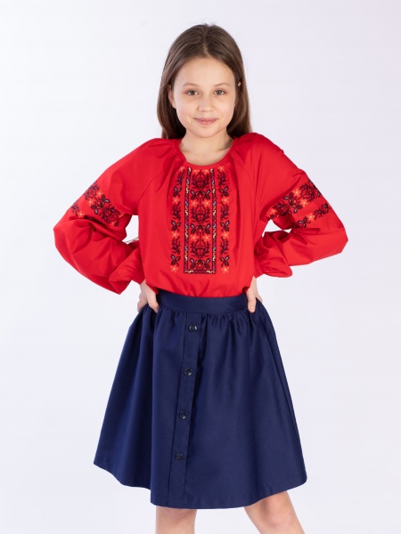 Вышиванка детская р.140 красный 289-22/00 