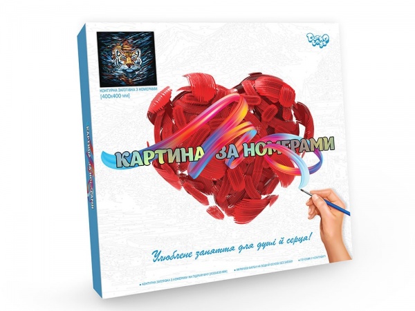 Картина по номерам Danko Toys Тигр №3 40x40 см KpN-02-03U