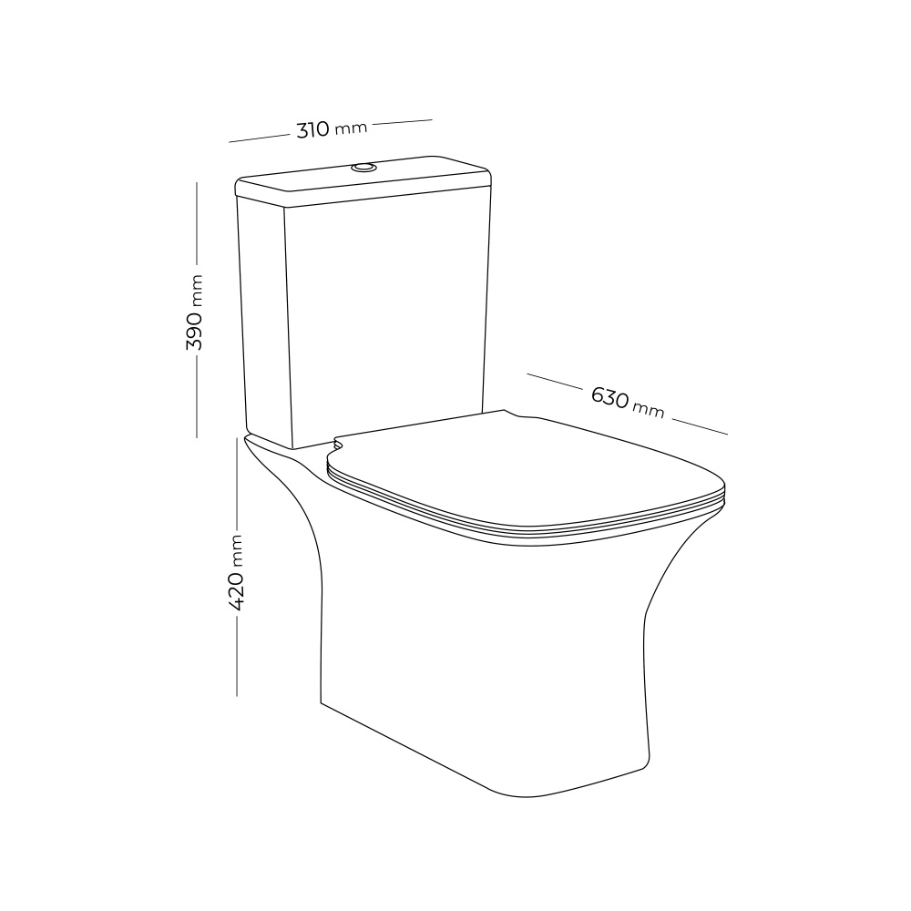 Унитаз-компакт Doosh KREMNIY Rimless DO-CT-03 White