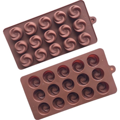 Форма для цукерок Smart Kitchen by Flamberg Blossom на 15 шт. Peach&Brown 22х10.5х2 см коричневий