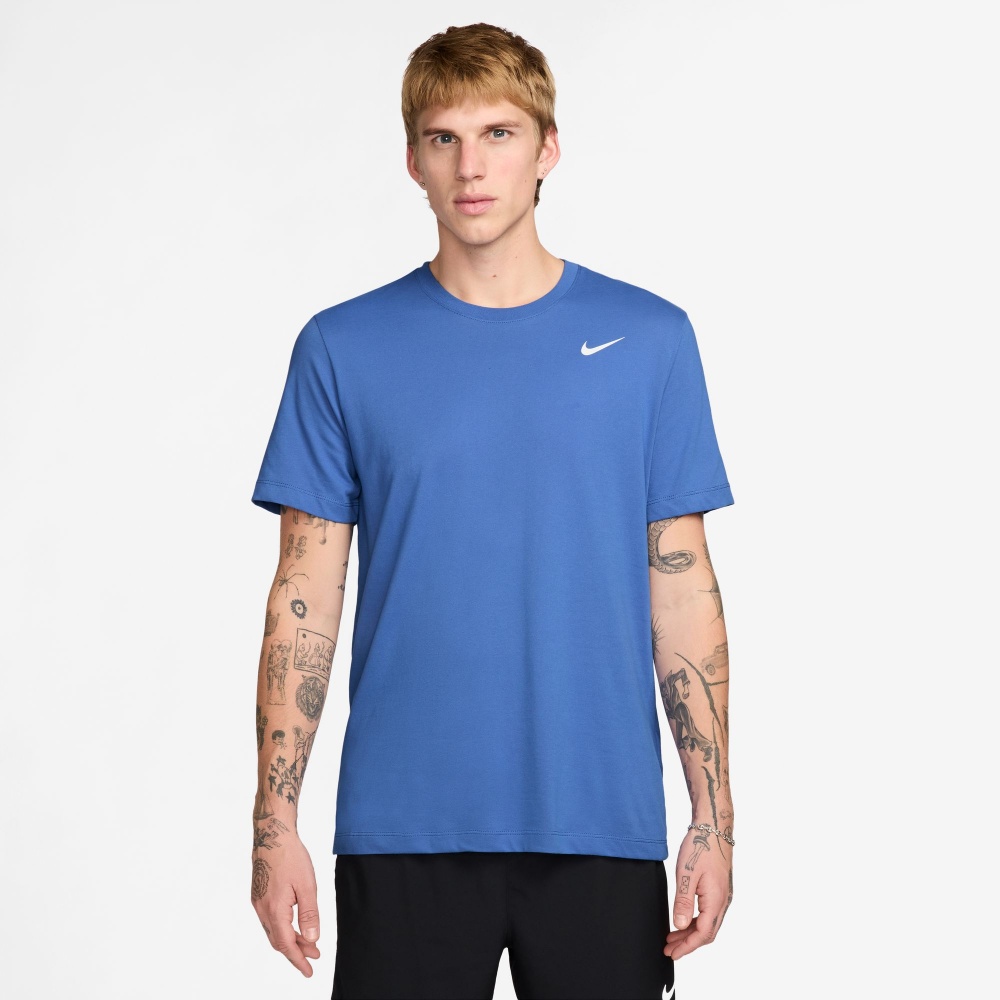 Футболка Nike M NK DF TEE DFC CREW SOLID AR6029-411 р.S голубой