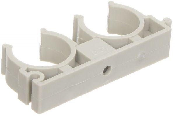 Клипса Сантехмонтаж двойная 25 мм