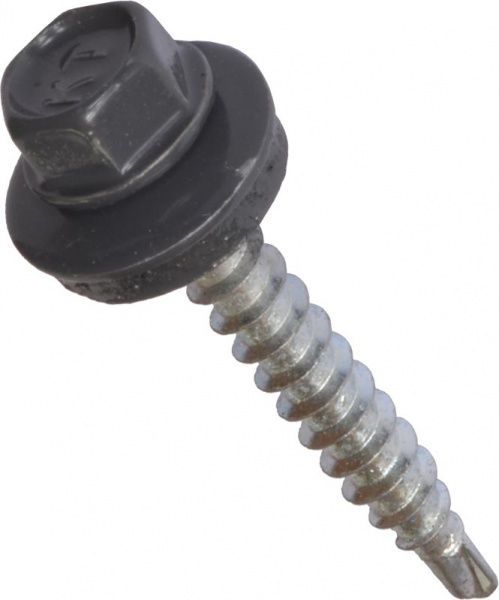 Саморез кровельный по дереву 4,8x35 мм 100 шт серый графит RAL 7024 Expert Fix