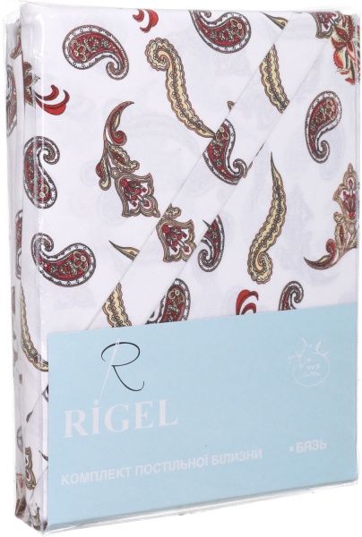Комплект постельного белья Бута 1,5 белый с рисунком Rigel 
